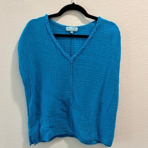 Michael Stars Draya V-Neck Top in Capri, size S - Picture 2 of 8